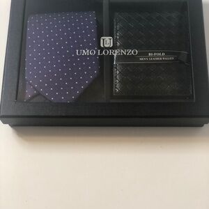 Lorenzo Purple and Black Tie Set